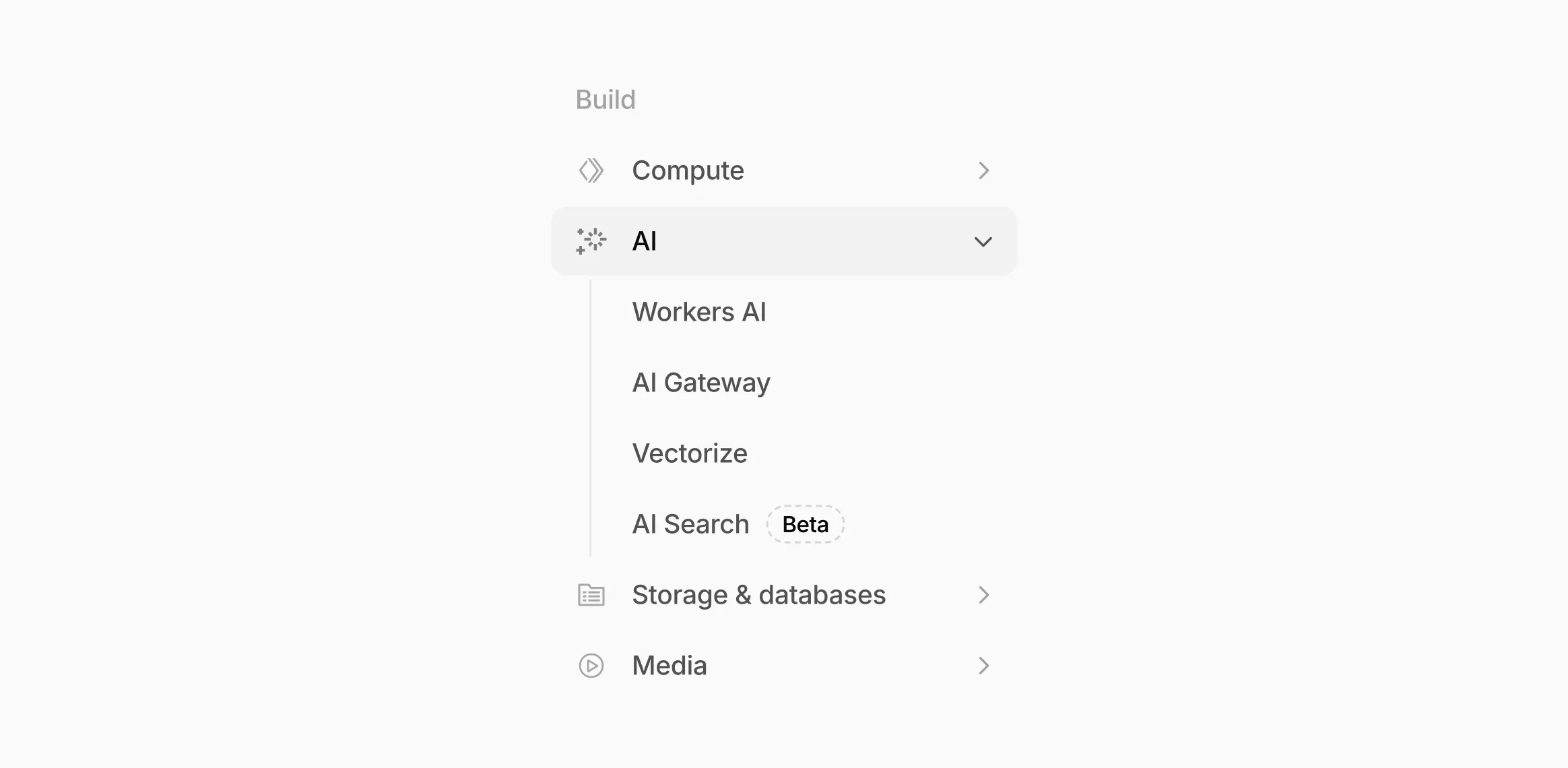AI sidebar navigation in the Cloudflare dashboard